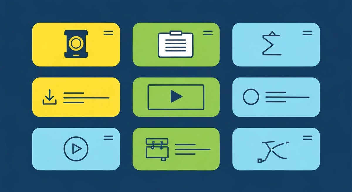 Infographic illustration of various free online tools for downloading Instagram videos.